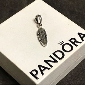 Authentic Pandora Feather Charm
